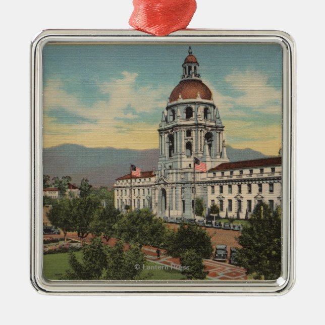 Pasadena, CA - Ansicht von Rathaus u. Silbernes Ornament (Vorne)