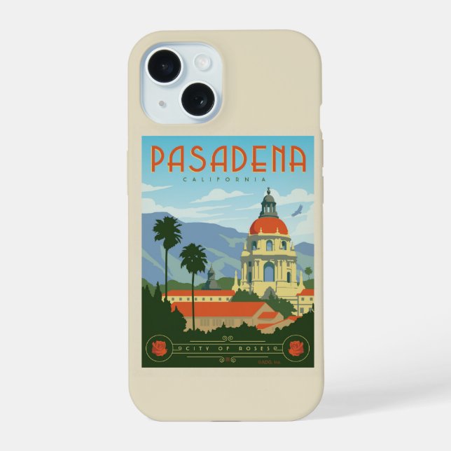 Pasadena, CA iPhone 15 Hülle (Rückseite)
