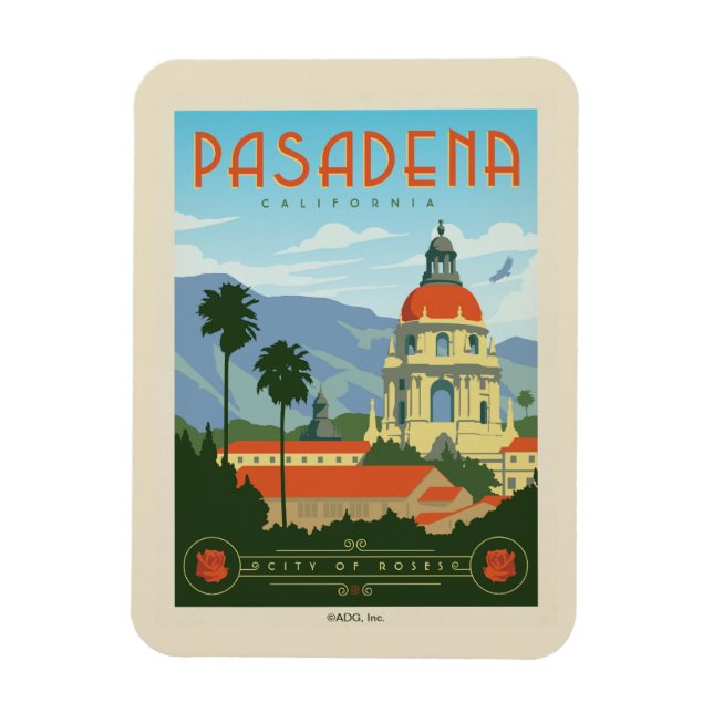 Pasadena, CA Magnet (Vertikal)