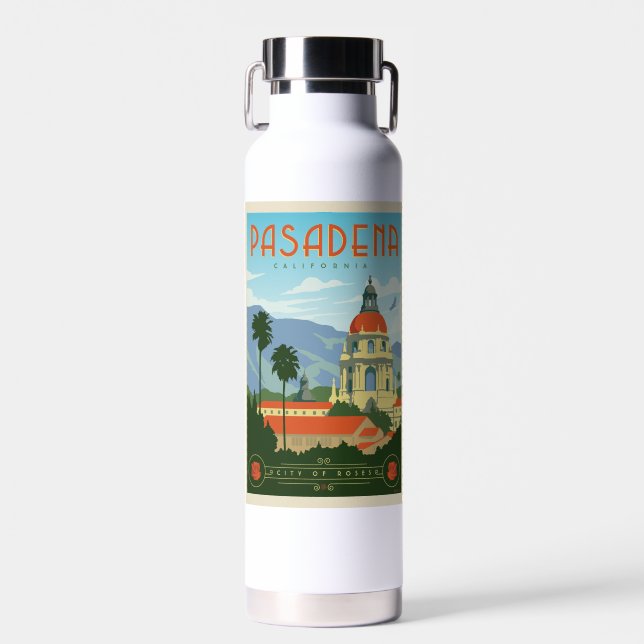 Pasadena, CA Trinkflasche (Vorne)