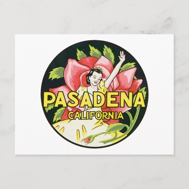 Pasadena California Postkarte (Vorderseite)