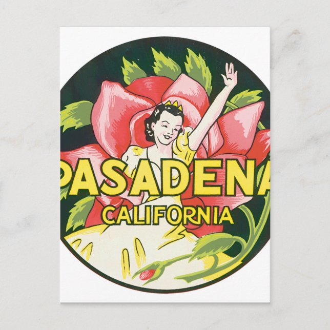 Pasadena California Postkarte (Vorderseite)