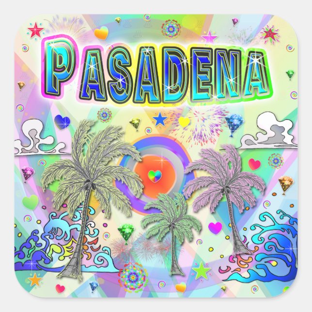 Pasadena Deep Dream Sticker (Vorderseite)