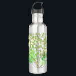 Pasadena Garden Edelstahlflasche<br><div class="desc">Inspired by my backyard garden in Pasadena, CA, I hand-drew this bottle for you. This is a view of an agave and an avocado tree. Thanks.</div>