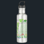 Pasadena Garden Edelstahlflasche<br><div class="desc">Inspired by my backyard garden in Pasadena, CA, I hand-drew this bottle for you. This is a view of kangaroo paw flowers and the lawn. Thanks.</div>