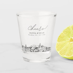 Pasadena Gastgeschenk Hochzeit Cheers Shot Glass Schnapsglas