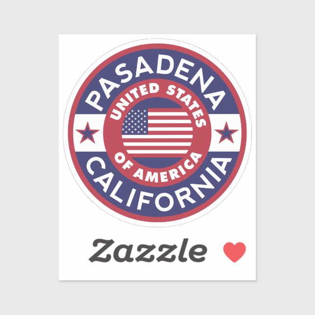 PASADENA, Kalifornien Aufkleber (Blatt)