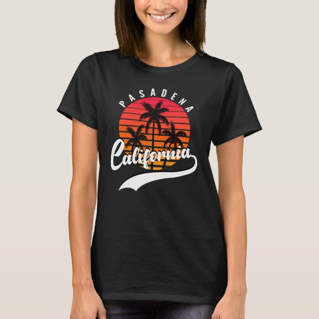 Pasadena, Kalifornien Retro Sunset Women's T - Shi T-Shirt (Vorderseite)