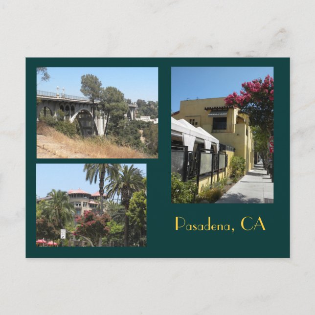 Pasadena, kalifornisches Foto Postcard Postkarte (Vorderseite)