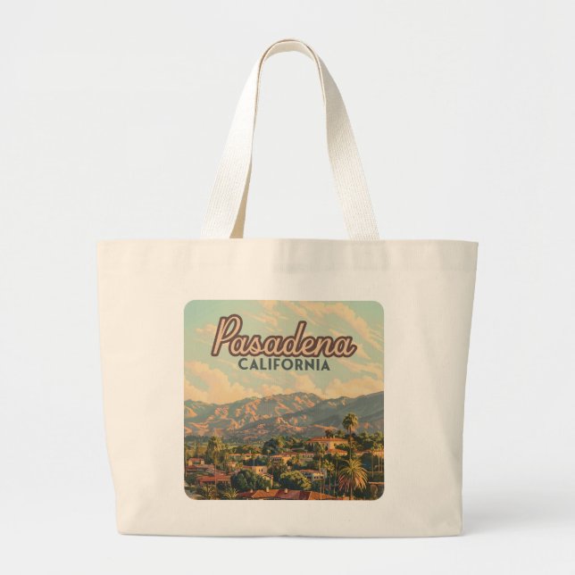 Pasadena Los Angeles Vintages California Jumbo Stoffbeutel (Vorne)