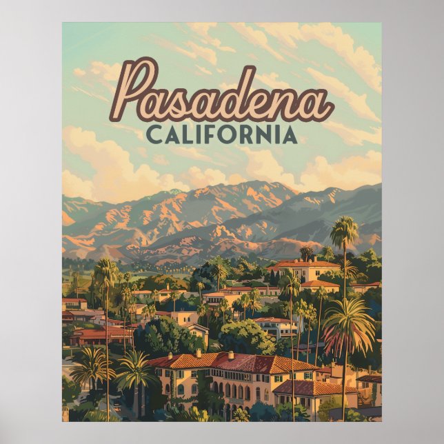 Pasadena Los Angeles Vintages California Poster (Vorne)