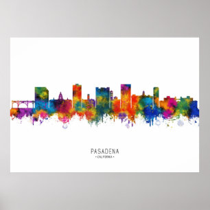 Pasadena Skyline Poster