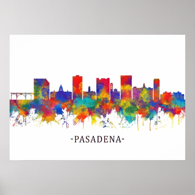 Pasadena Skyline Poster (Vorne)