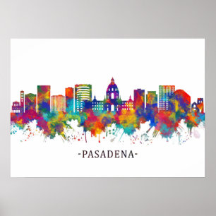 Pasadena Skyline Poster