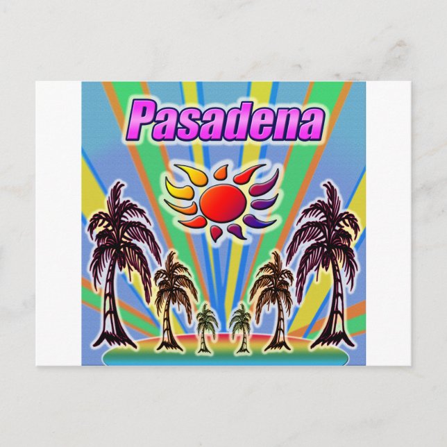 Pasadena Summer Liebe Postkarte (Vorderseite)