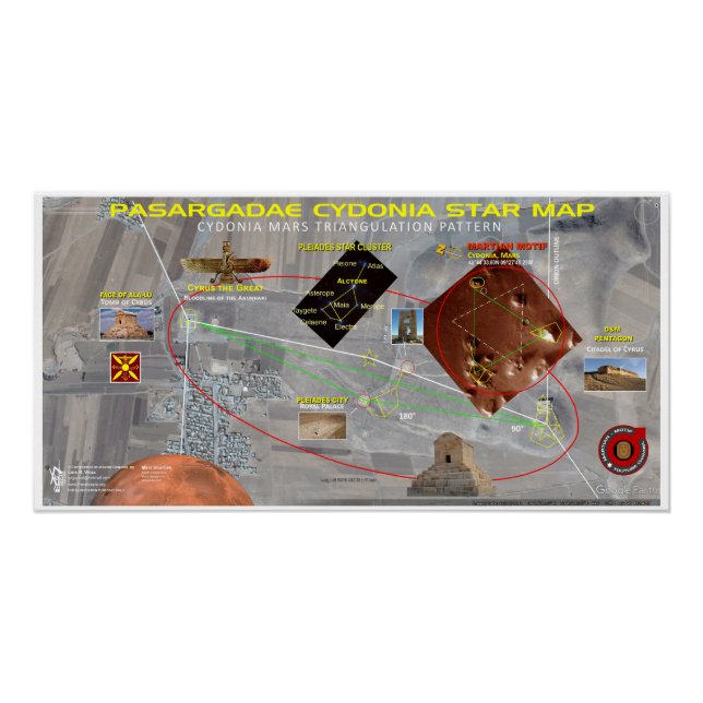 Pasargadae Star Karte Poster (Vorderseite)