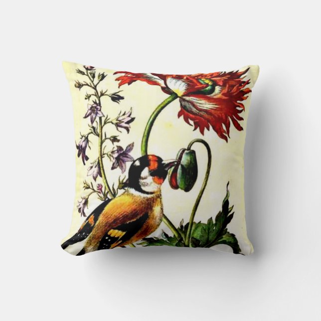 Pasari - Botanische Kunst Maria Sibylla Merian Kissen (Vorderseite)