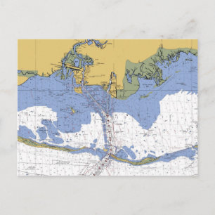 Pascagoula, Mississippi-Seekarte Postkarte