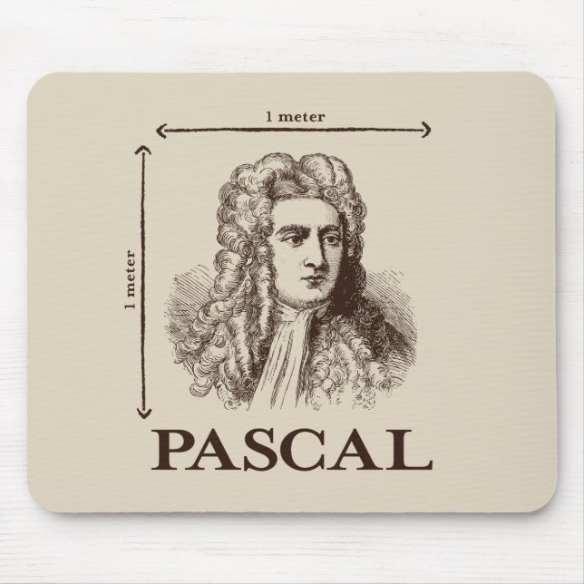 Pascal = 1 Newton pro Quadratmetermathewitz Mousepad (Vorne)