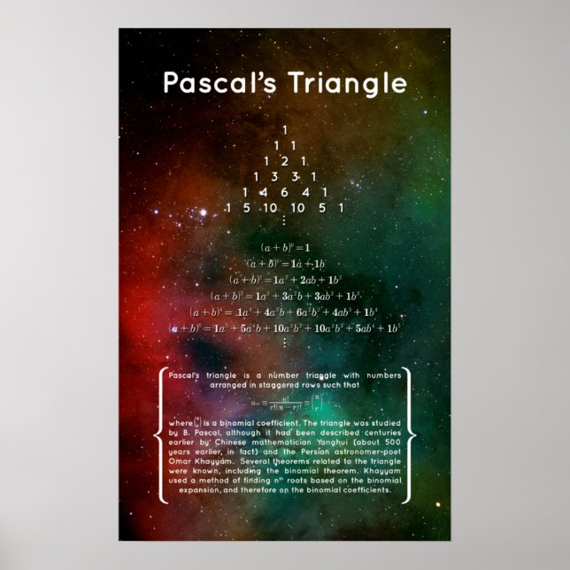 Pascal-Dreieck Poster (Vorne)