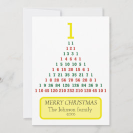 Pascal-Dreiecksbaum Feiertagskarte