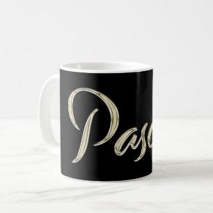 Pascal Name whitegold Tasse Teetasse Kaffeetasse