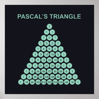 Pascals Dreiecksplakat Poster