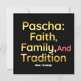 Pascha Glaube Familie und Tradition Christliches O Einladung