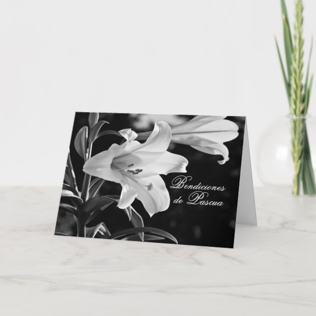 Pascua BW mit Lilies Karte (Vorderseite)