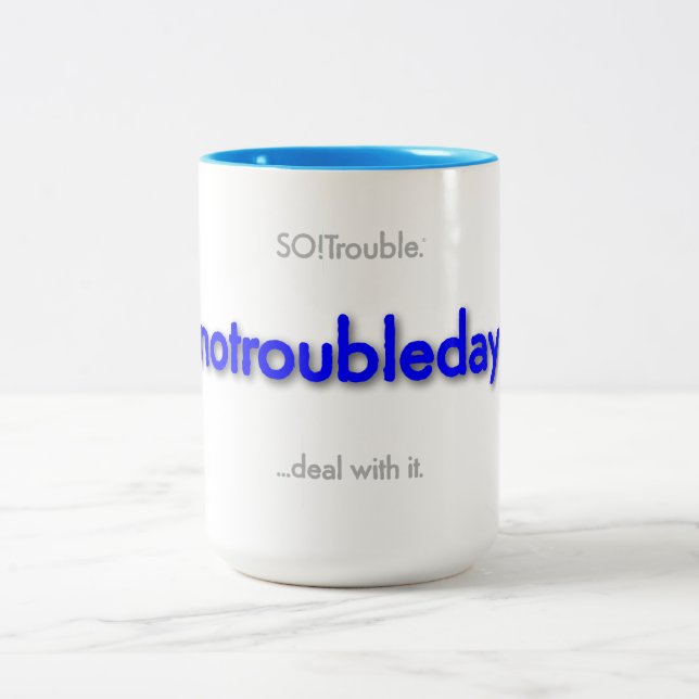 pasdetroubleday! Mug café Two-Tone (Centre)