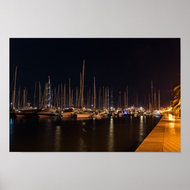 Paseo maritimo am Abend - Palma de Mallorca Poster (Vorne)