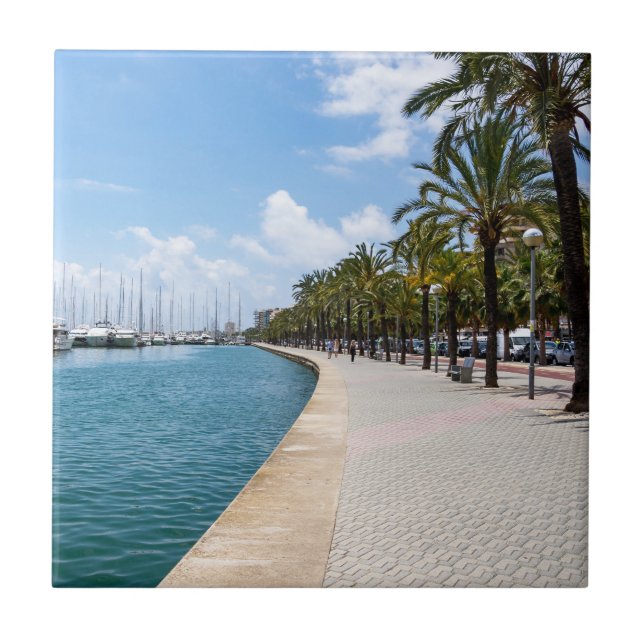 Paseo maritimo - Palma de Mallorca, Spanien Fliese (Vorderseite)