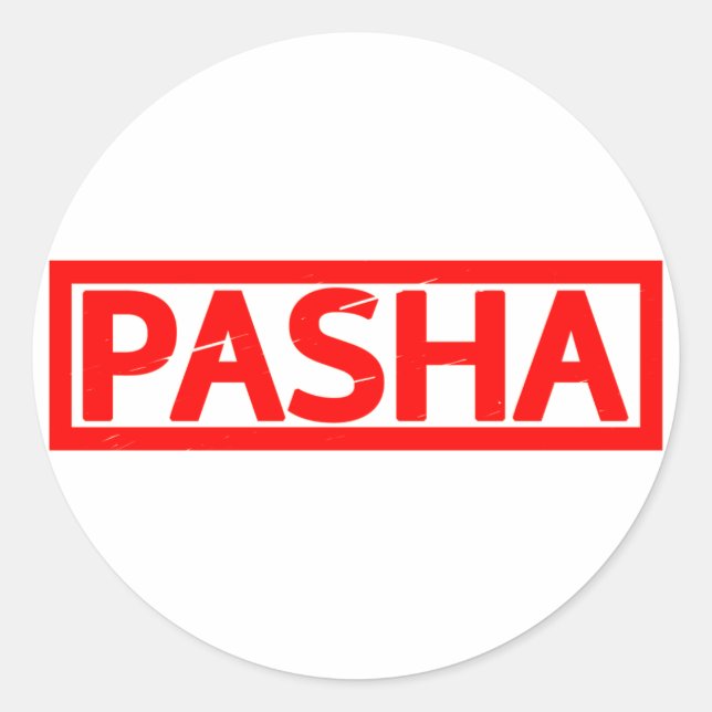 Pasha-Briefmarke Runder Aufkleber (Vorderseite)