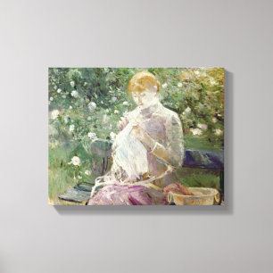 Pasie Nähen im Garten von Bougival, 1881 Leinwanddruck