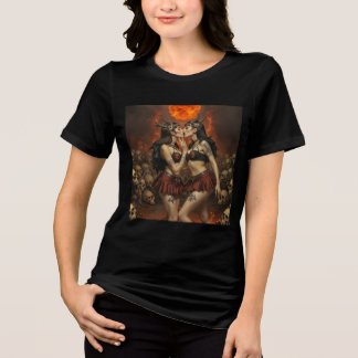 Pasión infernal: mujeres demoníacas besándose  Tri-Blend shirt
