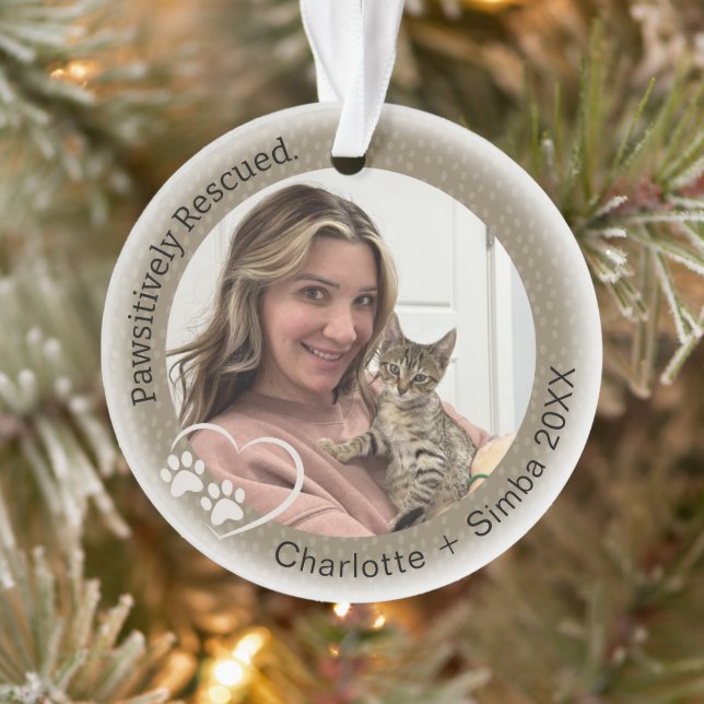 Päsitiv gerettetes Pet-Foto Akryllische Ornamente (Baum)