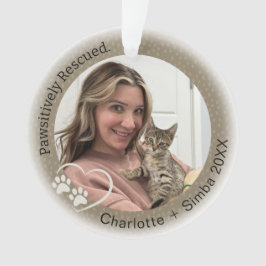 Päsitiv gerettetes Pet-Foto Akryllische Ornamente