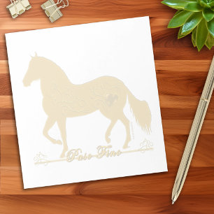 Paso Fino Horse Reitkarten Notizblock
