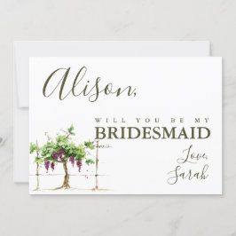 Paso Robles Bridesmaid Vorschlagskarte Einladung