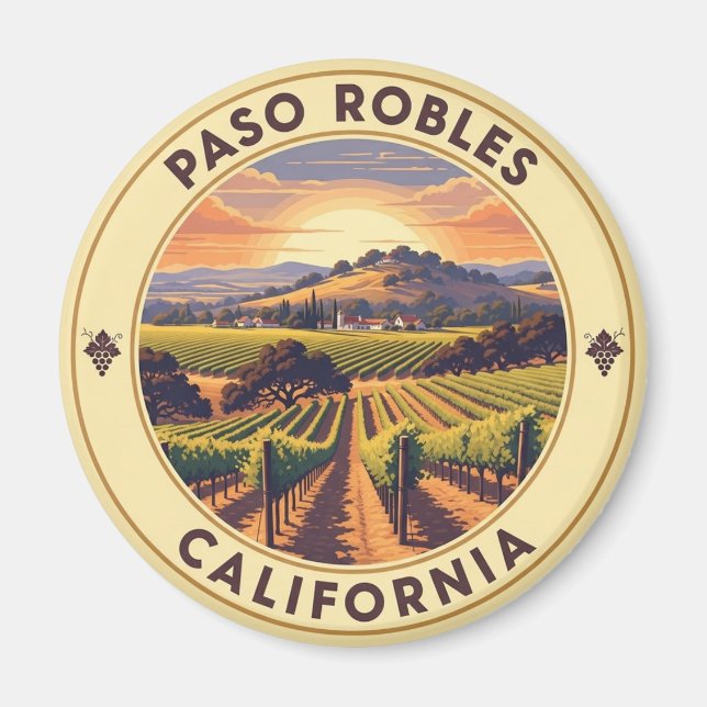 Paso Robles California Central Coast Magnet (Vorne)