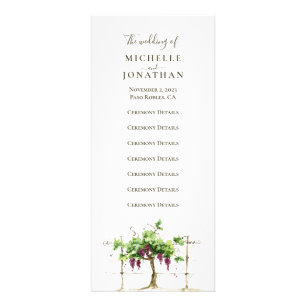 Paso Robles Programme de Cérémonie des Mariages du
