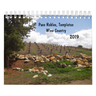 Paso Robles, Templeton Wein-Land-Szenen 2019 Kalender