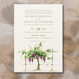 Paso Robles Vineyard Winery Grapevine Wedding Einladung