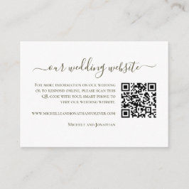 Paso Robles Weingut Hochzeit RSVP QR Code Begleitkarte