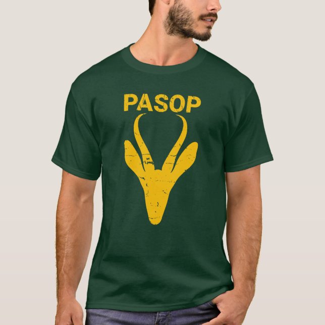 Pasop Springbok warnt Sign South Africa Rugby T-Shirt (Vorderseite)