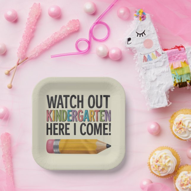 Pass auf den Kindergarten auf, hier komme ich zurü Pappteller (Party)