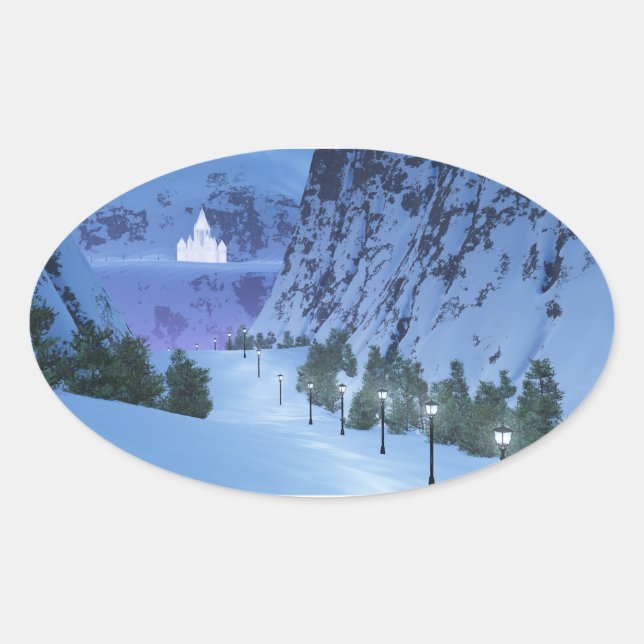 Pass auf die Lichtkleber Ovaler Aufkleber (Vorderseite)