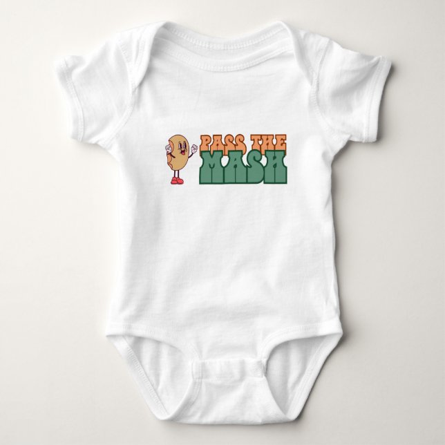 "Pass auf die Mash-Cheer Potato Baby Bodysuit Strampler (Vorderseite)