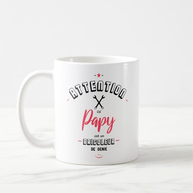 Pass auf, dieser Opa ist ein Genie-Bastler. Kaffeetasse (Links)