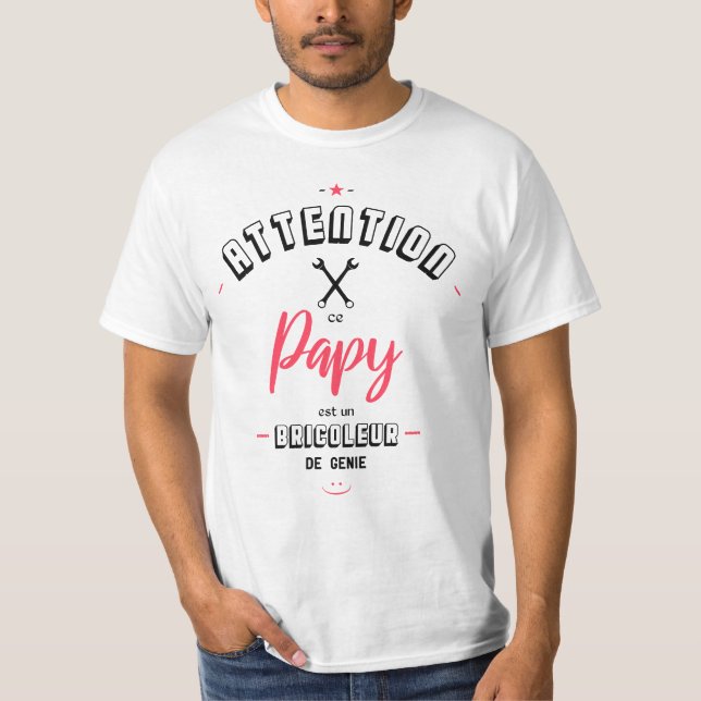Pass auf, dieser Opa ist ein Genie-Bastler. T-Shirt (Vorderseite)